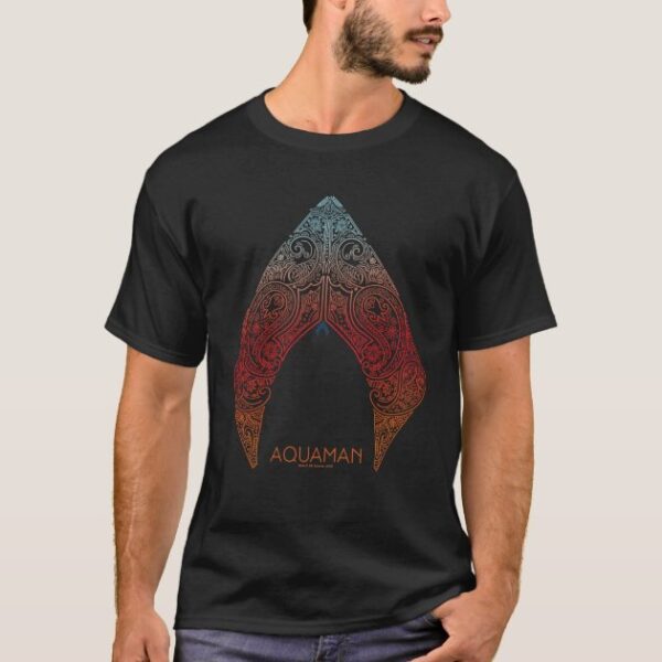 Official Aquaman Paisley Logo T-Shirt
